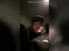 REAL Str8 Chav lad wanking in the car at night