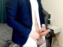 russian cute hockey player shows us his hot dick