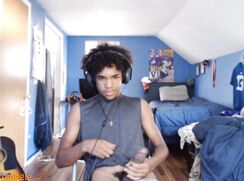 cute hung roommate gets interupted trying to jerkoff