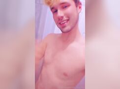 British Lad show dick in Bathroom