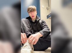 Slutty boy shoots a huge load