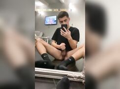 Jack from OF - A teen guy in black socks Nike cummed a lot