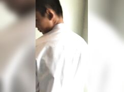 A male student is pissing.