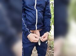 Proper Chav finds a used condom, smokes and wanks cums and leaves it for the next guy
