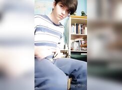 Brunette Pleasures His Boner & Tastes His Cum