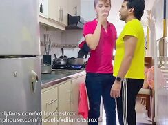 my uncle comes in the kitchen