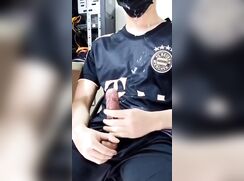 Cum Hits his Mask 199