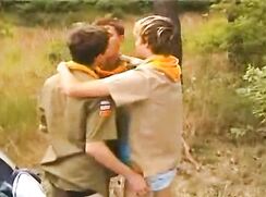 When teen scouts get romantic they start to cuddle