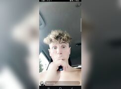 Hot curly boy baited