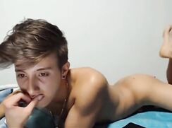 Pretty uncut twink on webcam