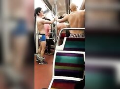Amateur webcam: Naked on the underground