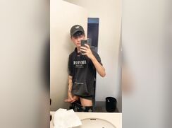 Standing there in the bathroom