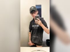 Hot high schooler twink is jerking-off in your bathroom again