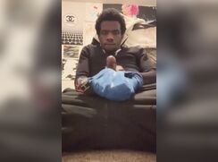 AHV - Black twink cums on his briefs