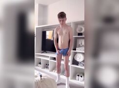 AHV - Blonde teen shows off to you in her room