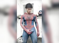 Spiderman OF Evan Lamicella jerks off and cums 210.mp4