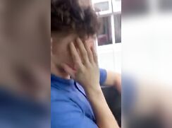 Shy Str8 Chav lad with his dick out in works van