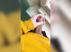 My Brother Jerks Off And Cums In A Public Place