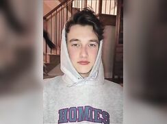 cute big cock college guy bed bate clip