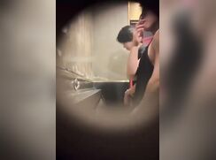 Males are pissing in the toilet 5