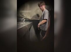 Males are pissing in the toilet 6