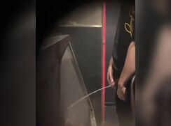 Males are pissing in the toilet 7