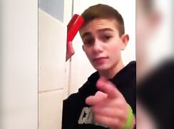 Big Dick Twink sucks on bottle