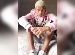 Cute latino boy jerking off and showing ass