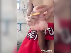 Hot twink roughs up his toy and plays with himself