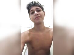 too cute in the bathroom after school