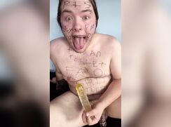 Fag Joseph fucks his ass and drinks his own piss before ATM
