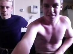 Three straight friends on webcam