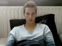 Blond College Guy wanks his cut hung cock off - AI Enhanced