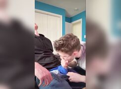 Stepbrother suck and cum