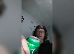 blonde skater showing ass snap bathroom bate