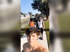 cute fit college guy snapchating bate clip