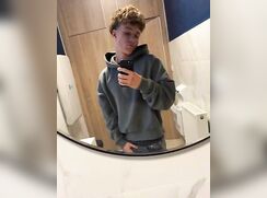 cute curly college big cock blonde guy bed bate