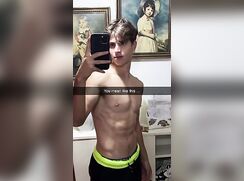 cute college guy snapchating jerks off clip