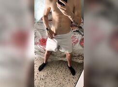 Italian boy shows off his big cock