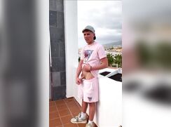 cute fit alfie showing oof in publicduring his ibiza vacation