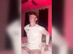 Redheaded twink gets his cock sucked and ass eaten