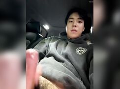 28 yo korean boy strokes his cock