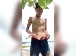 amateur chinese teen shoots outside