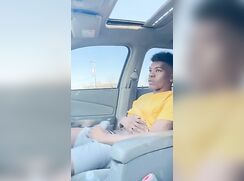 Jerking in Car Public Gay Porn Tube