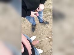 Pissing on the dirt road