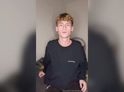 Cute French boy uses dildo