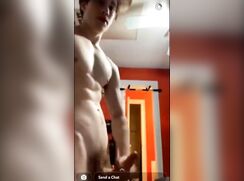 cute fit college blonde cumming bate clip