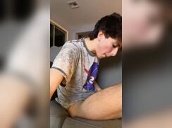 AHV - Getting high and cumming on my friends couch while he’s upstairs