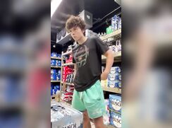 At the store public nude