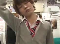 Not vintage porn: Japanese on a train